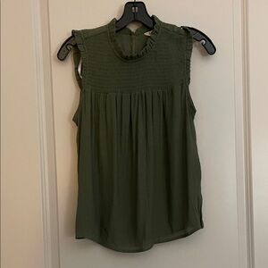 Nanette Lepore Dark Green Ruffled Blouse